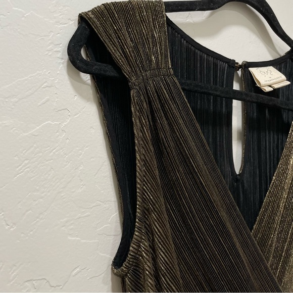 Vanessa Virginia by Anthropologie Pont Neuf Gold Metallic Jumpsuit Women's XS - Picture 14 of 16